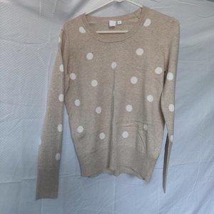 Gao Beige Polka Dotted Sweater